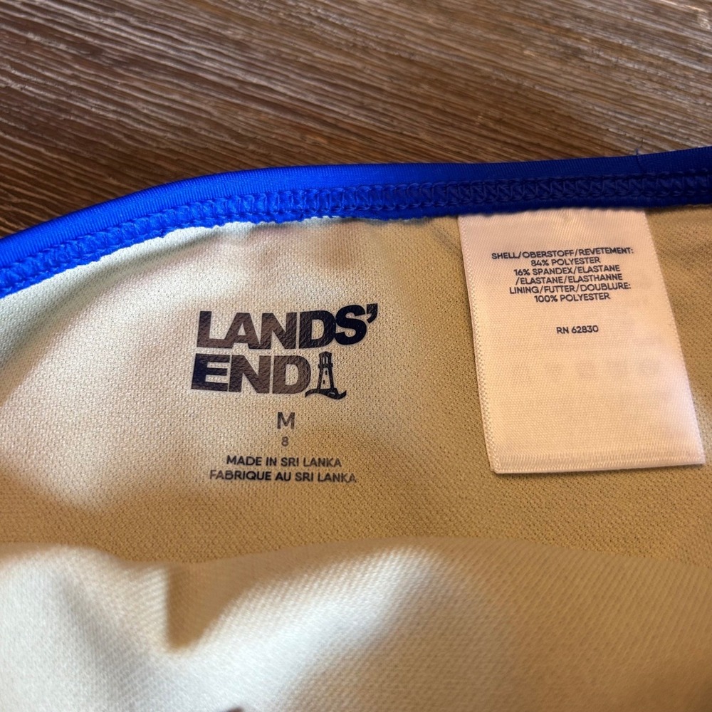 Lands End Kids Blue Swimsuit Bikini Bottom Size M Swim Summer Swimming NWOT - Picture 2 of 2